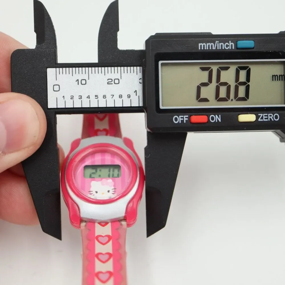 2 Hello Kitty Digital Watches Pair Sanrio Kids Pink Hearts with New Batteries
